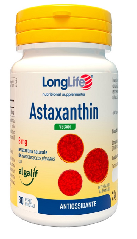 LONGLIFE ASTAXANTHIN VEGAN 30 PERLE - Apotecalab srl