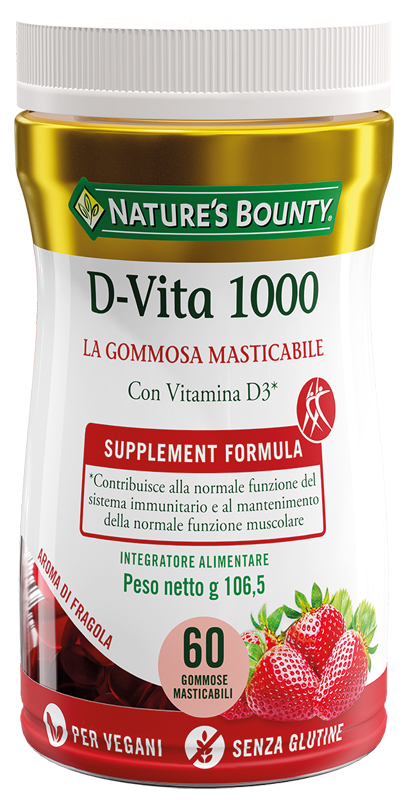 NATURE'S BOUNTY D VITA 1000 60 GOMMOSE MASTICABILI - Apotecalab srl