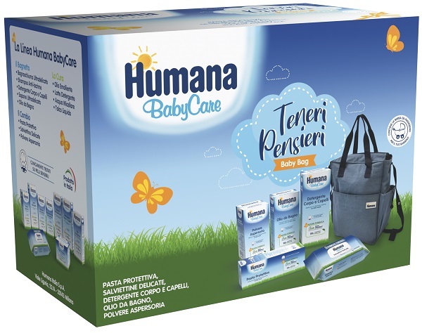 TENERI PENSIERI BABY BAG BABY CARE PASTA PROTETTIVA 100 ML + DETERGENTE CORPO E CAPELLI 300 ML + SALVIETTINE DELICATE 72 PEZZI + POLVERSE ASPERSORIA 150 G + OLIO DA BAGNO 200 ML - Apotecalab srl