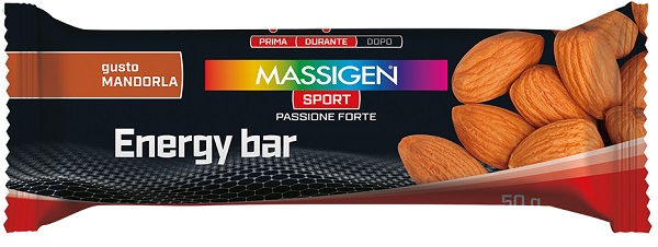 MASSIGEN SPORT ENERGY BARRETTA MANDORLA 50 G - Apotecalab srl