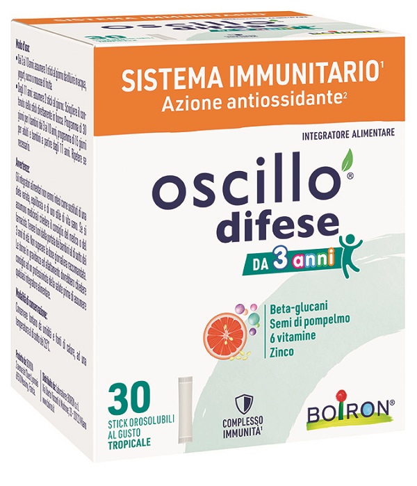 OSCILLO DIFESE 3+ 30 STICK OROSOLUBILI - Apotecalab srl