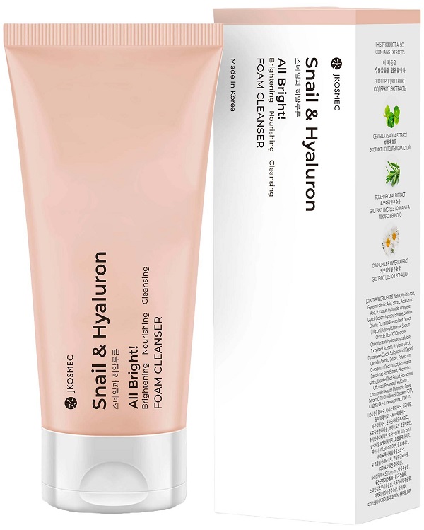 JKOSMEC ALL BRIGHT SNAIL AND HYALURON FOAM CLEANSER 180 ML - Apotecalab srl