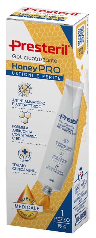 GEL IDROATTIVO CICATRIZZANTE PRESTERIL HONEYPRO 15 G - Apotecalab srl