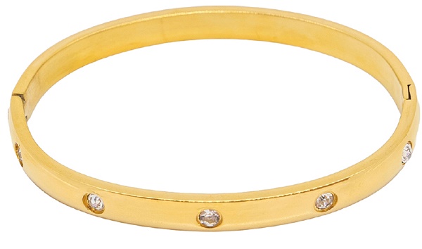 ATELIER FRATTINA 74 BRACCIALE RIGIDO ORO CON STRASS - Apotecalab srl