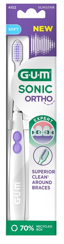 GUM SONIC ORTHO BATTERY TOOTHBRUSH - Apotecalab srl