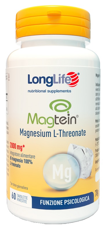 LONGLIFE MAGTEIN MAGNESIO L-THREONATO 60 TAVOLETTE RIVESTITE - Apotecalab srl