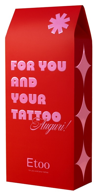 ETOO GIFTBOX AUGURI FOR YOU AND YOUR TATTOO 1 HYDRATING BODY CREAM 200 ML + 1 CLEANSING MILK 150 ML - Apotecalab srl