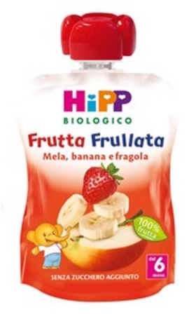 HIPP BIO FRUTTA FRULLATA MELA BANANA FRAGOLA 90 G - Apotecalab srl