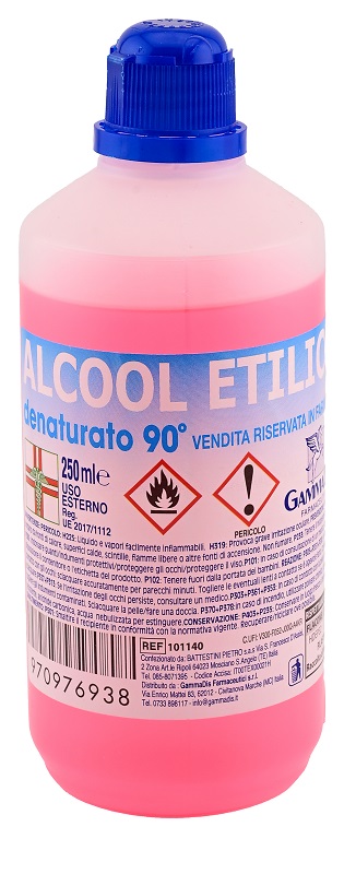 ALCOOL ETILICO DENATURATO 90 GRADI 250 ML - Apotecalab srl