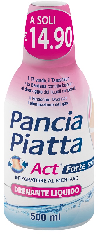 PANCIA PIATTA ACT FORTE DRENANTE LIQUIDO 500 ML - Apotecalab srl