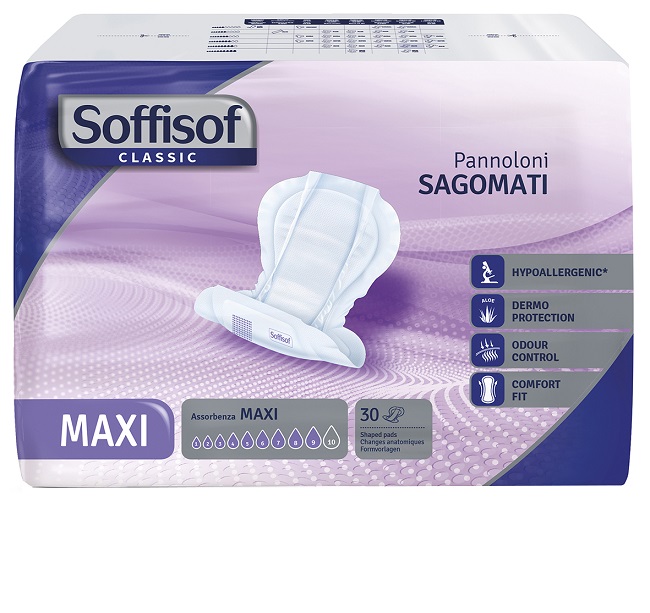 PANNOLONE SOFFISOF CLASSIC SAGOMATO MAXI 30 PEZZI - Apotecalab srl