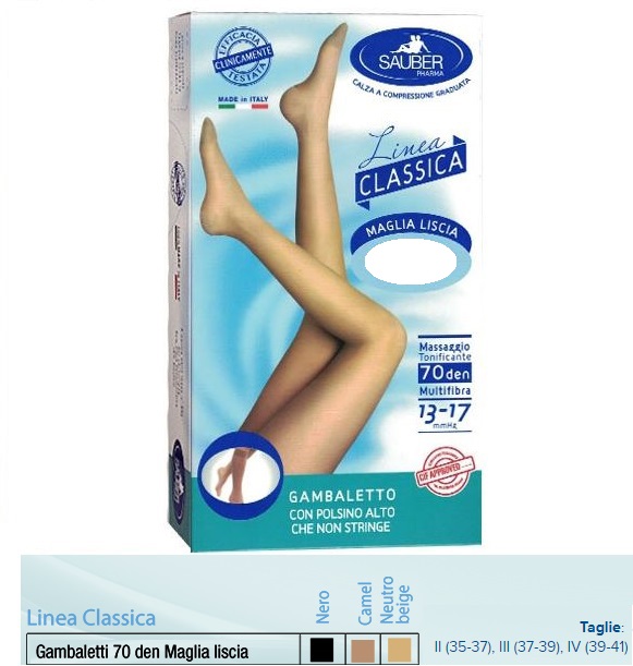 SAUBER GAMBALETTO MAGLIA LISCIA 70 DENARI CAMEL 3 - Apotecalab srl