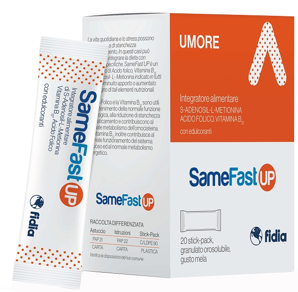 SAMEFAST UP 20 STICK PACK GRANULATO OROSOLUBILE GUSTO ANANAS - Apotecalab srl