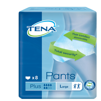 PANNOLONE PULL-UP TENA PANTS PLUS TAGLIA LARGE 8 PEZZI - Apotecalab srl