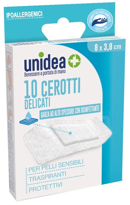 CEROTTO UNIDEA SUPER 8X3,8 CM TESSUTO NON TESSUTO 10 PEZZI - Apotecalab srl