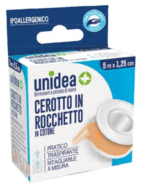 CEROTTO IN ROCCHETTO UNIDEA IN TELA M 5X1,25 CM - Apotecalab srl