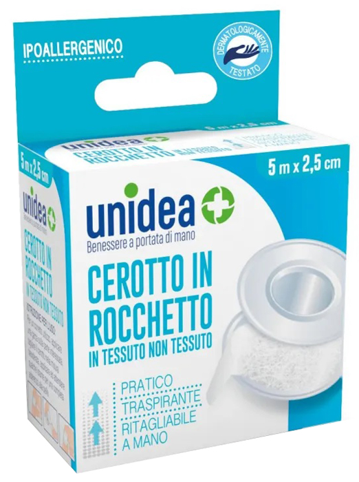 CEROTTO IN ROCCHETTO UNIDEA TESSUTO NON TESSUTO M 5X2,5 CM 1 PEZZO - Apotecalab srl