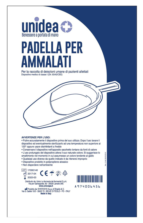 PADELLA PER RACCOLTA URINE UNIDEA DA 800 ML - Apotecalab srl
