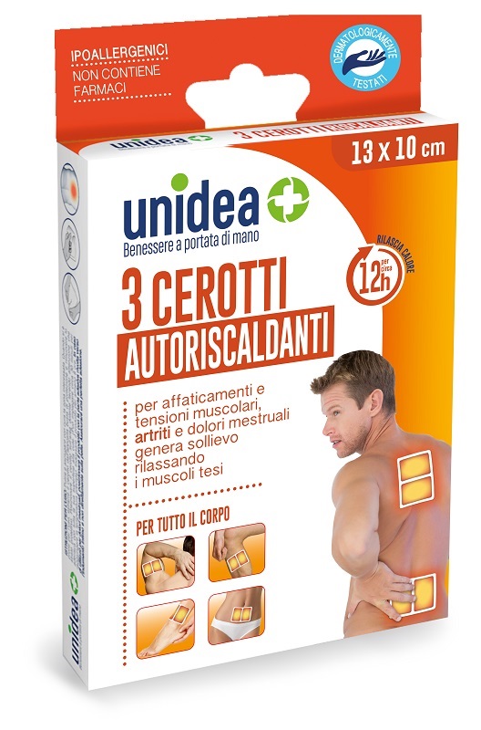 CEROTTO RISCALDANTE UNIDEA 13X10 CM 3 PEZZI - Apotecalab srl