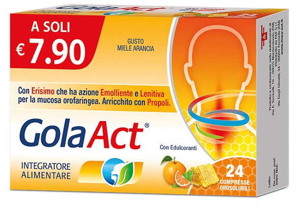 GOLA ACT MIELE ARANCIA 24 COMPRESSE OROSOLUBILI - Apotecalab srl