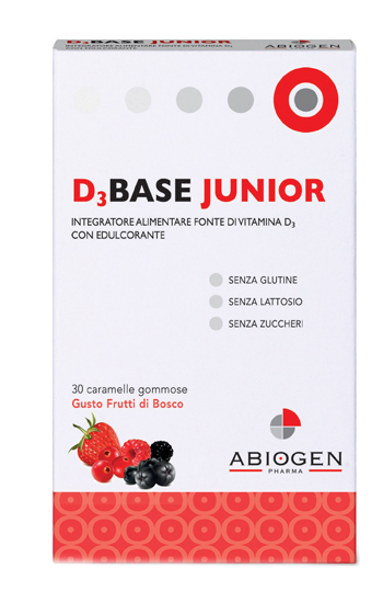 D3BASE JUNIOR 30 CARAMELLE GOMMOSE FRUTTI DI BOSCO - Apotecalab srl