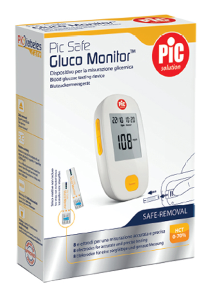 GLUCOMETRO CON MONITOR PIC GLUCO SAFE 1 PEZZO - Apotecalab srl