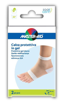 CALZA CON PROTEZIONE MASTER-AID FOOTCARE IDRATANTE IN GEL/TESSUTO PER TALLONI 2 PEZZI F1 - Apotecalab srl