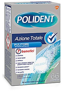 POLIDENT AZIONE TOTALE 66 COMPRESSE PULITORE PER PROTESI QUOTIDIANO - Apotecalab srl