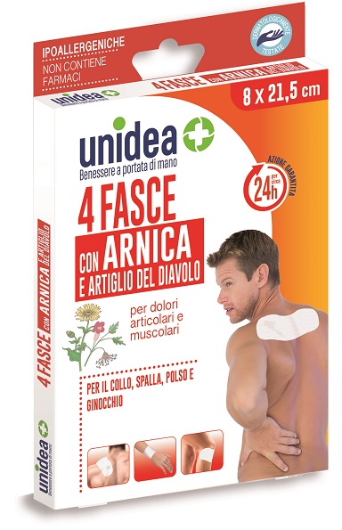 FASCIA ALL'ARNICA UNIDEA 8X21,5 CM 4 PEZZI - Apotecalab srl