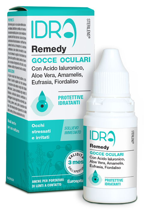 GOCCE OCULARI PROTETTIVE IDRATANTI STERILENS IDRA REMEDY CON ACIDO IALURONICO E ALOE VERA 10 ML - Apotecalab srl