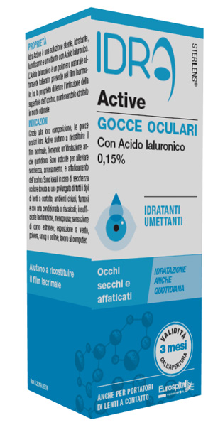 GOCCE OCULARI STERILENS IDRA ACTIVE 10 ML CON ACIDO IALURONICO 0,15% - Apotecalab srl