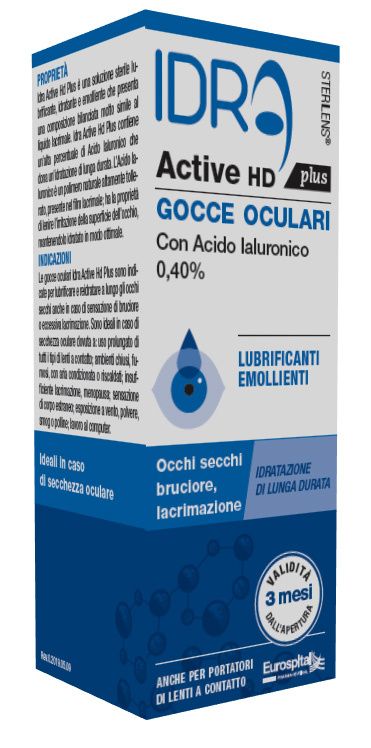 GOCCE OCULARI STERILENS IDRA ACTIVE HD PLUS 10 ML CON ACIDO IALURONICO 0,40% - Apotecalab srl