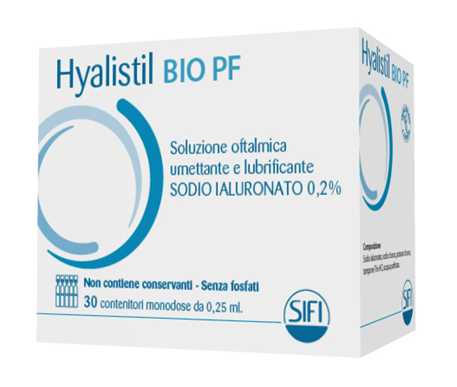 HYALISTIL BIO PF SOLUZIONE OFTALMICA PHOSPHATE FREE MONODOSE A BASE DI ACIDO IALURONICO 0,2% 30 FLACONCINI 0,25 ML - Apotecalab srl