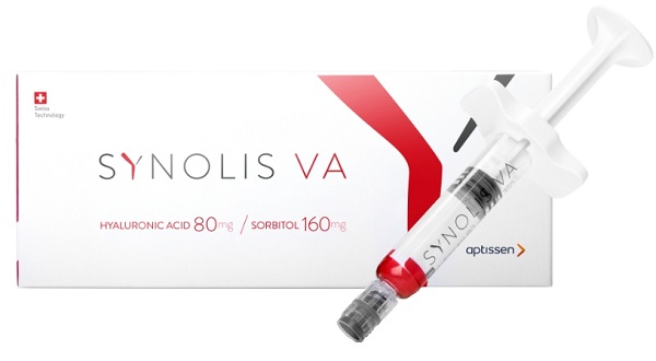 SYNOLIS V-A SOLUZIONE INIETTABILE VISCOELASTICA ISOTONICA IN SIRINGA PRERIEMPITA DI SODIO IALURONATO 80MG  E SORBITOLO 160MG CAPACITA' SIRINGA 4ML MONOSHOT 1 PEZZO - Apotecalab srl