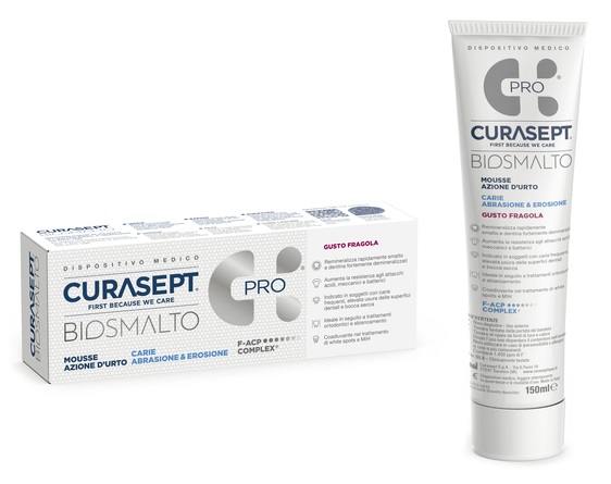 CURASEPT BIOSMALTO MOUSSE CARIE FRAGOLA 50 ML - Apotecalab srl