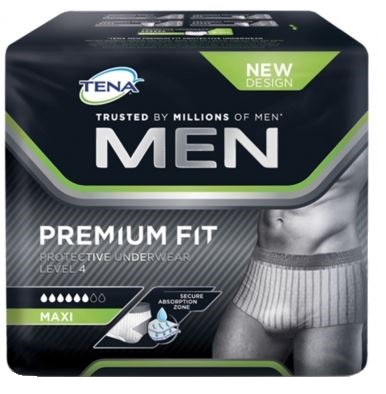 MUTANDINA ASSORBENTE MASCHILE TENA MEN PREMIUM FIT LIVELLO 4 S/M 10 PEZZI - Apotecalab srl