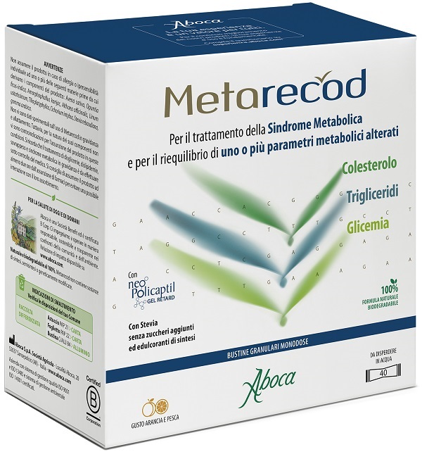 METARECOD 40 BUSTINE GRANULARI X 2,5G GUSTO ARANCIA E PESCA - Apotecalab srl