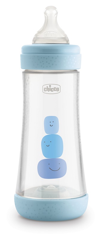 CHICCO BIBERON PERFECT 5 BOY 300 ML IN SILICONE 3 FORI - Apotecalab srl