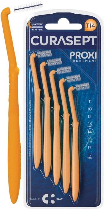 CURASEPT PROXI ANGLE T14 ARANCIO/ORANGE 5 PEZZI - Apotecalab srl