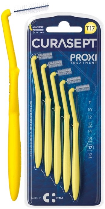 CURASEPT PROXI ANGLE T17 GIALLO/YELLOW 5 PEZZI - Apotecalab srl