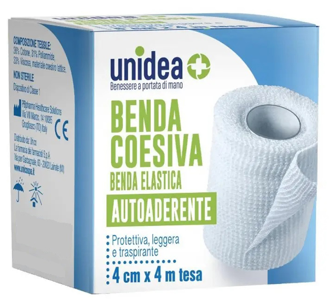 BENDA COESIVA UNIDEA CM 4X4 M 1 PEZZO - Apotecalab srl