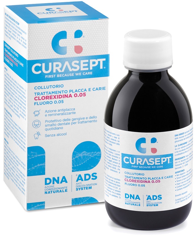 CURASEPT COLLUTORIO 0,05 ADS + DNA 200 ML - Apotecalab srl