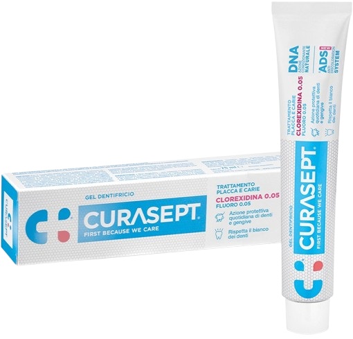 CURASEPT DENTIFRICIO 0,05 75 ML ADS+DNA - Apotecalab srl