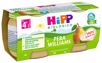 HIPP BIO OMOGENEIZZATO PERA WILLIAMS 2 X 80 G - Apotecalab srl