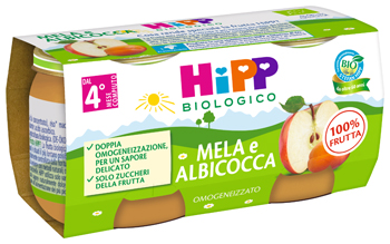HIPP BIO OMOGENEIZZATO ALBICOCCA/MELA 2X80 G - Apotecalab srl