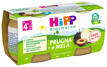 HIPP BIO OMOGENEIZZATO PRUGNA E MELA 2 X 80 G - Apotecalab srl