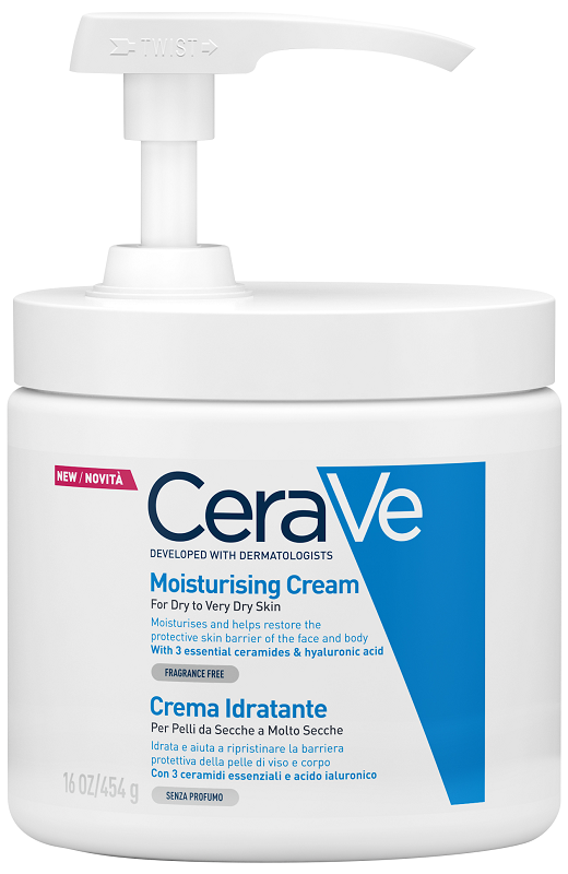 CERAVE CREMA IDRATANTE PER PELLI DA SECCHE A MOLTO SECCHE 454 G PUMP - Apotecalab srl