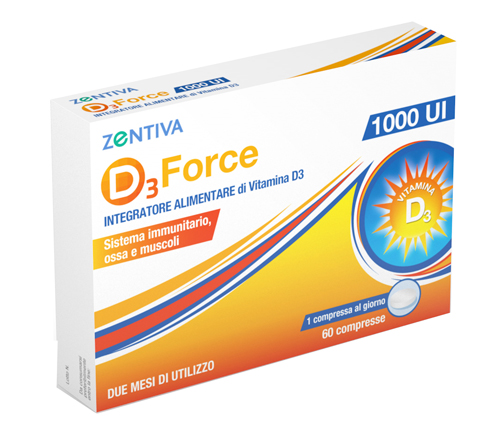 D3 FORCE ZENTIVA 1000UI 60 COMPRESSE - Apotecalab srl