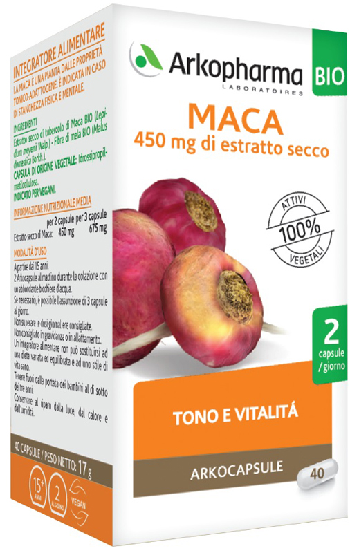 ARKO CAPSULE MACA BIO 40 CAPSULE - Apotecalab srl