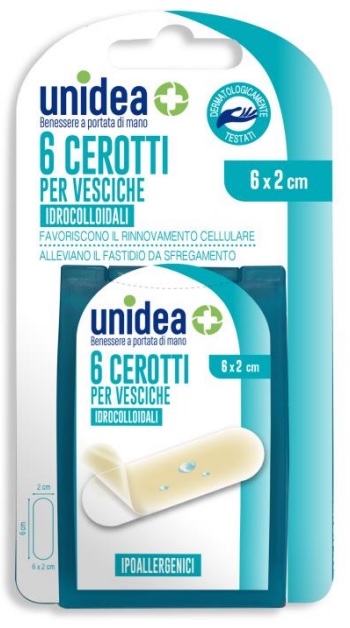 CEROTTO IDROCOLLOIDALE MEDI UNIDEA PER VESCICHE 6X2 CM 6 PEZZI - Apotecalab srl